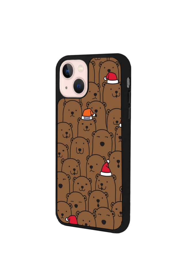 iPhone 13/14 Uyumlu Ayı Tasarımlı Glossy Premium Kılıf