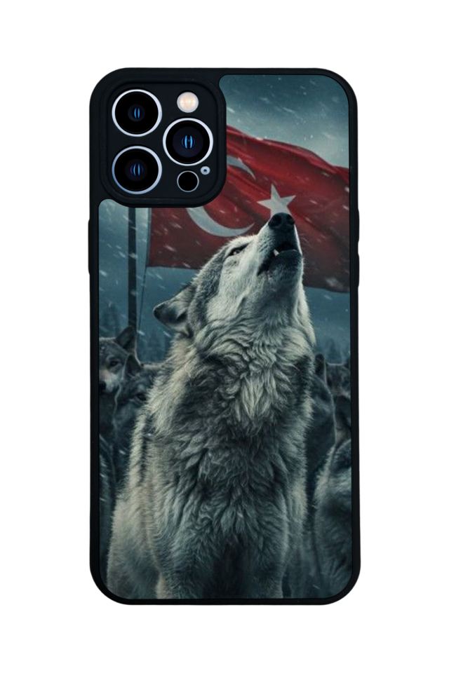 iPhone 13 Pro Max Uyumlu Bozkurt Tasarımlı Glossy Premium Kılıf