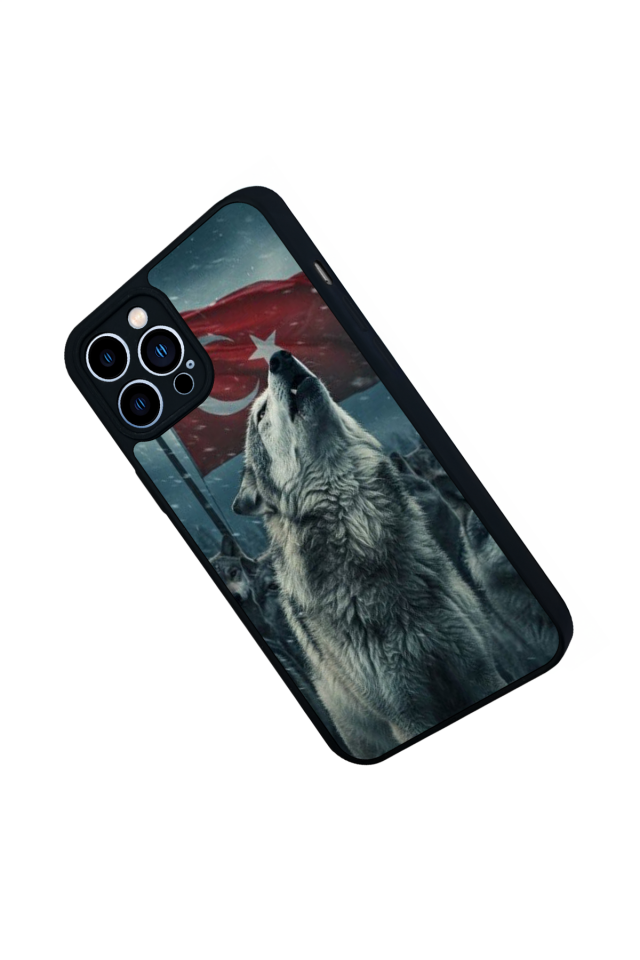 iPhone 13 Pro Max Uyumlu Bozkurt Tasarımlı Glossy Premium Kılıf