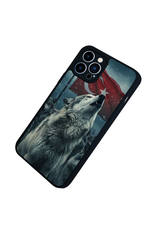 iPhone 13 Pro Max Uyumlu Bozkurt Tasarımlı Glossy Premium Kılıf