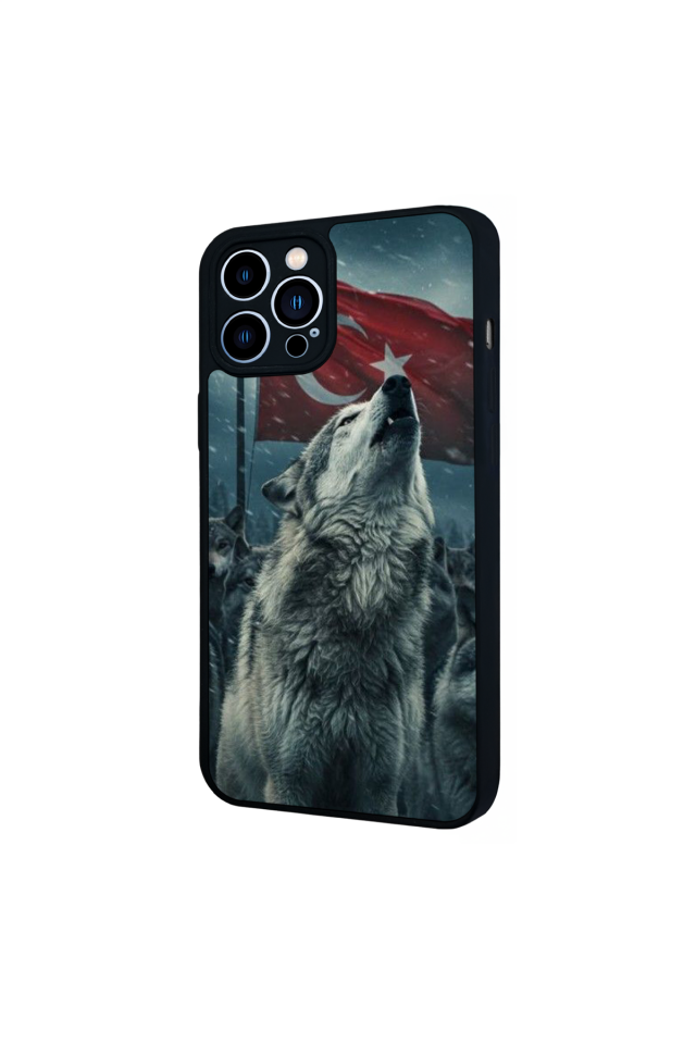 iPhone 13 Pro Max Uyumlu Bozkurt Tasarımlı Glossy Premium Kılıf