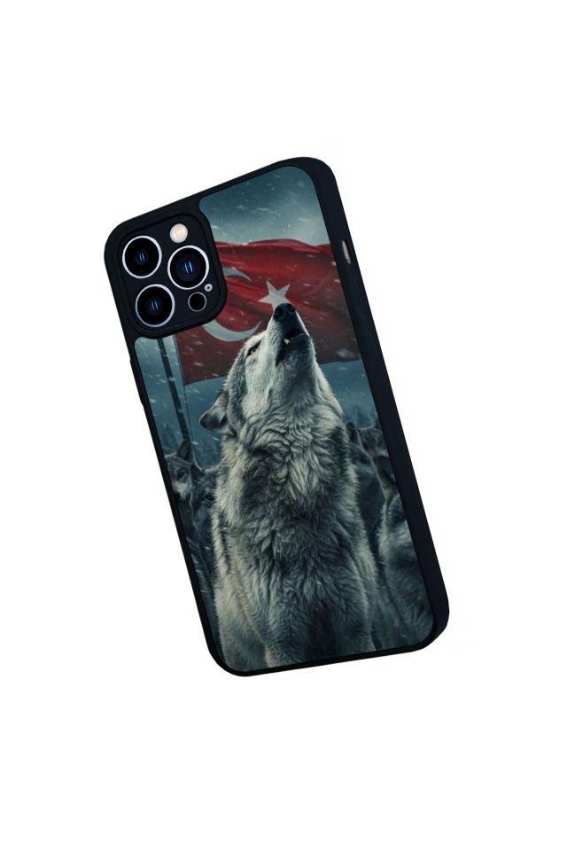 iPhone 13 Pro Max Uyumlu Bozkurt Tasarımlı Glossy Premium Kılıf