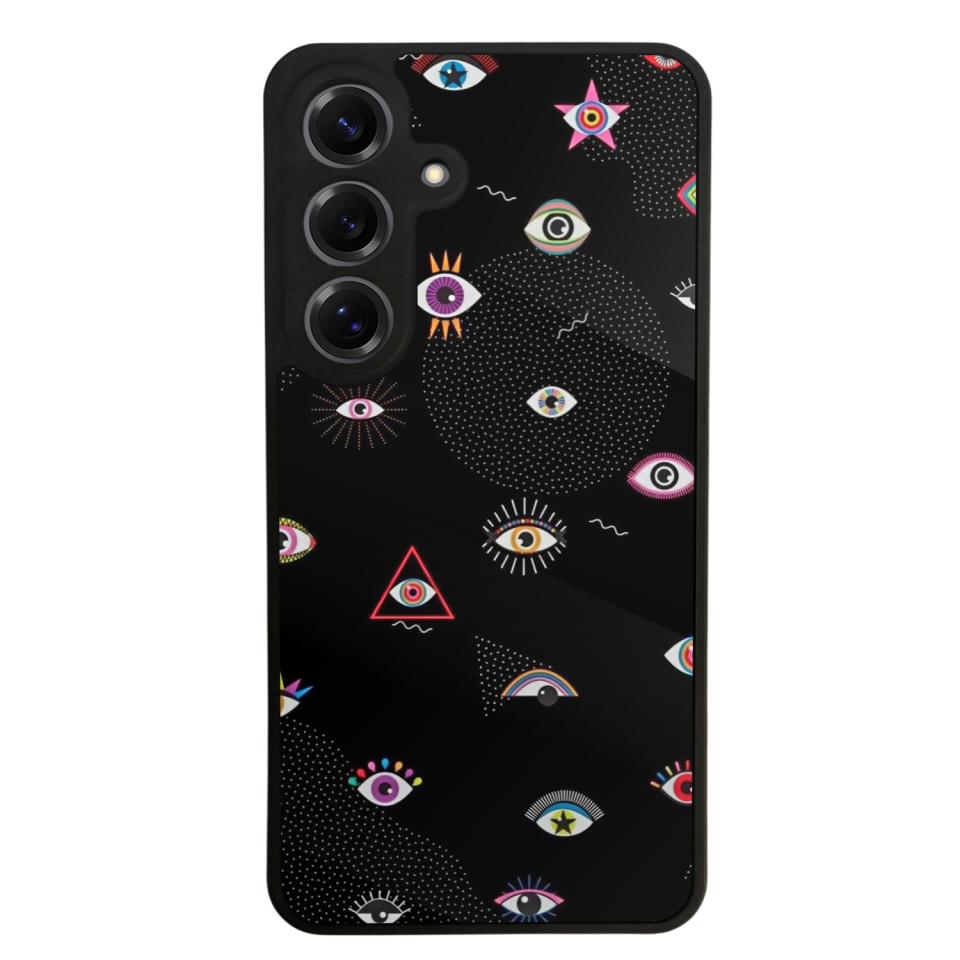 Samsung Galaxy S25 Uyumlu Göz Tasarımlı Glossy Premium Kılıf