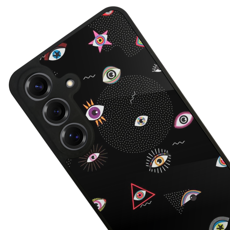 Samsung Galaxy S25 Uyumlu Göz Tasarımlı Glossy Premium Kılıf