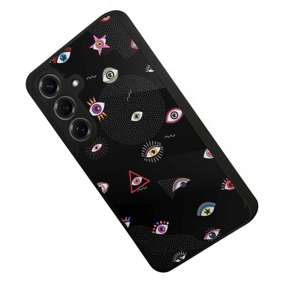 Samsung Galaxy S25 Uyumlu Göz Tasarımlı Glossy Premium Kılıf