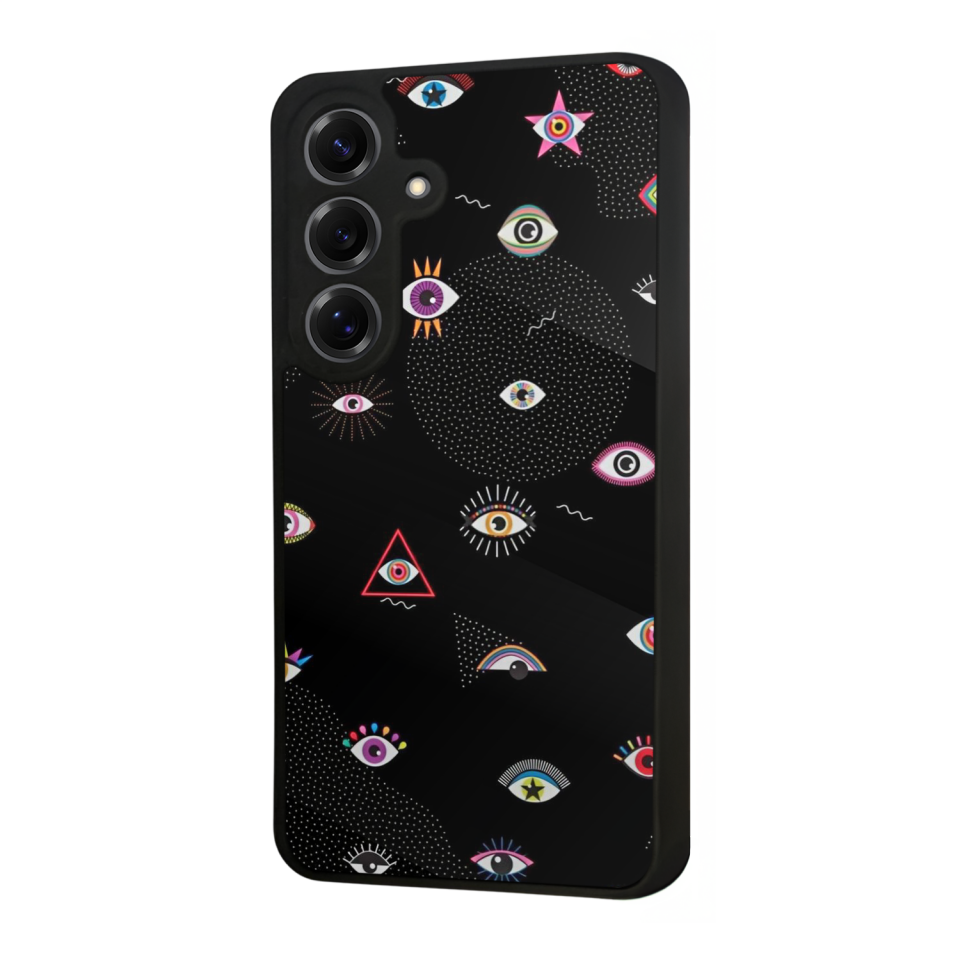 Samsung Galaxy S25 Uyumlu Göz Tasarımlı Glossy Premium Kılıf