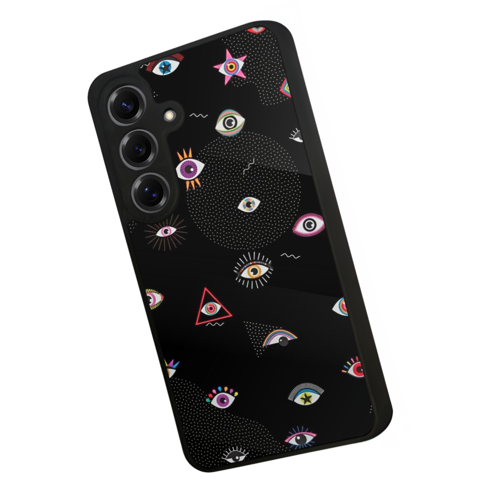 Samsung Galaxy S25 Uyumlu Göz Tasarımlı Glossy Premium Kılıf