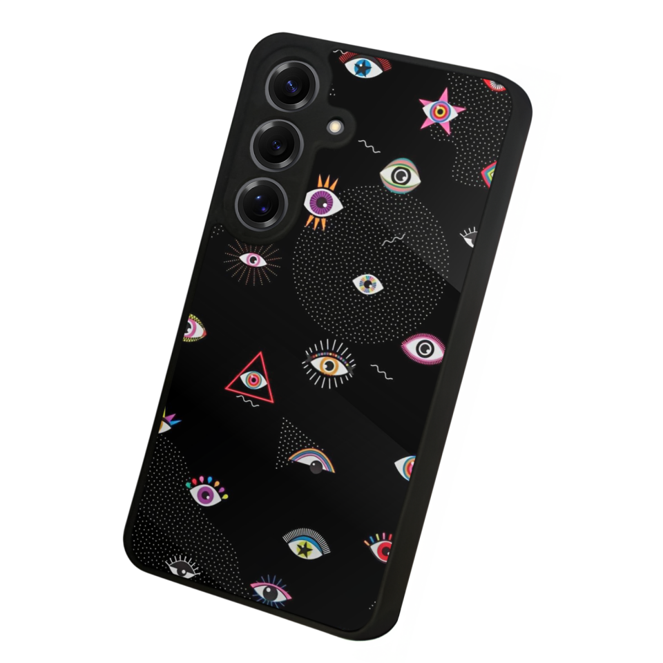 Samsung Galaxy S25 Uyumlu Göz Tasarımlı Glossy Premium Kılıf