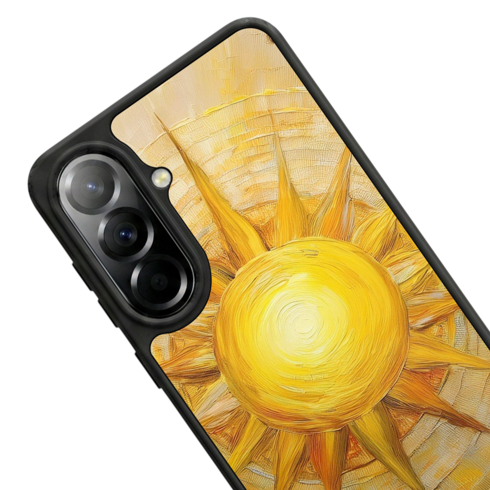 Samsung Galaxy A37 Uyumlu Güneş Tasarımlı Glossy Premium Kılıf