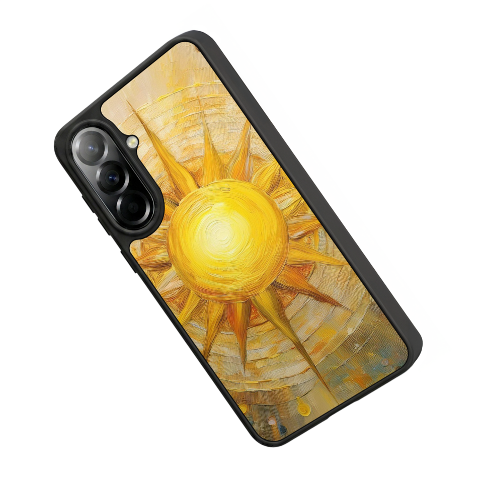 Samsung Galaxy A37 Uyumlu Güneş Tasarımlı Glossy Premium Kılıf