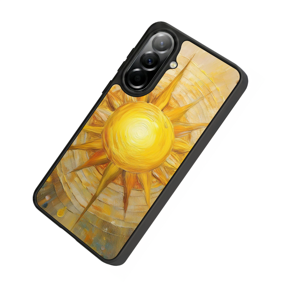 Samsung Galaxy A37 Uyumlu Güneş Tasarımlı Glossy Premium Kılıf