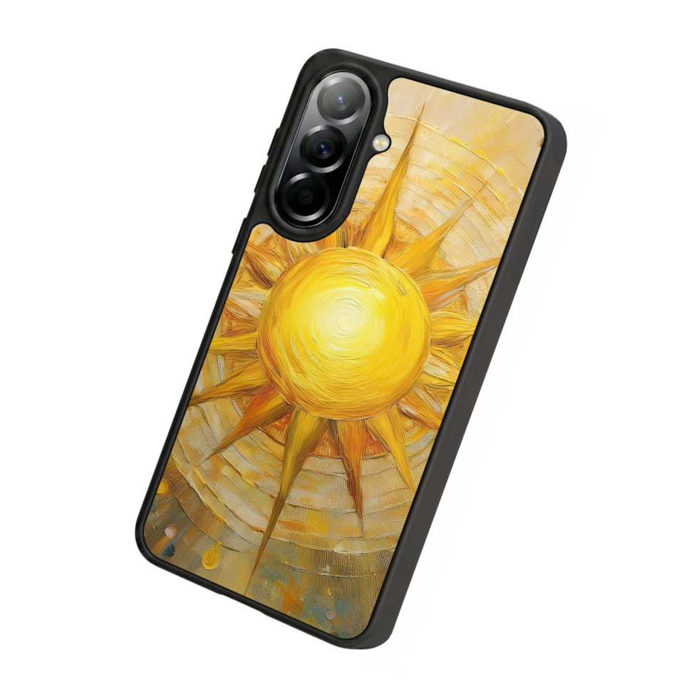 Samsung Galaxy A37 Uyumlu Güneş Tasarımlı Glossy Premium Kılıf