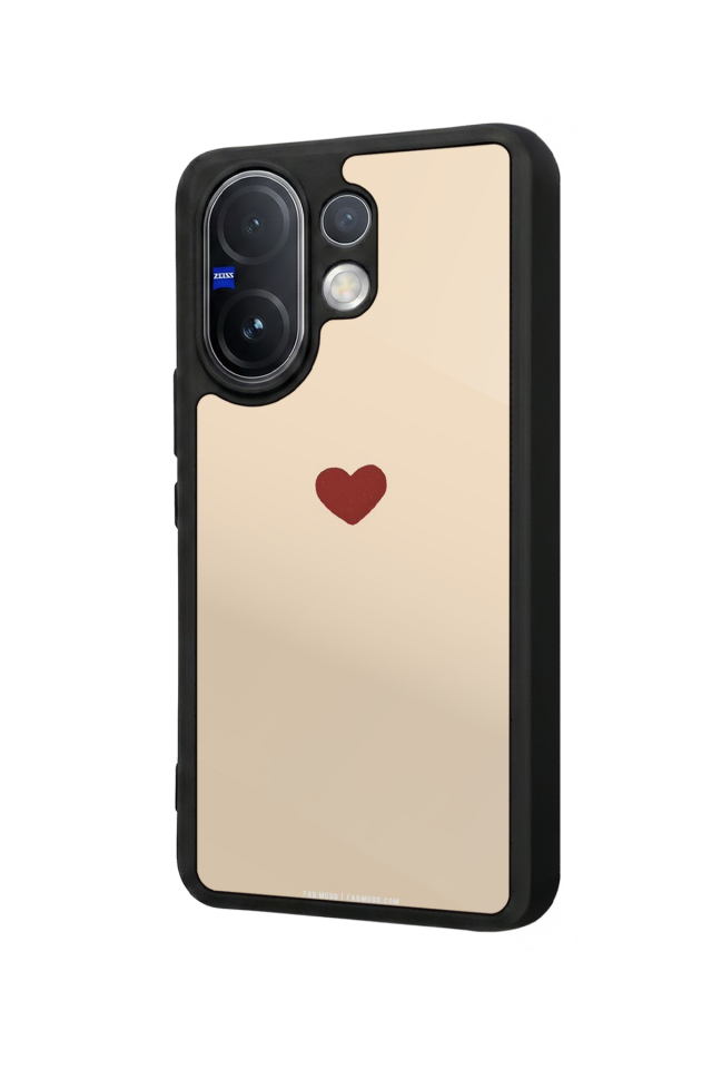 Vivo V60 Uyumlu Kalp Love Tasarımlı Glossy Premium Kılıf