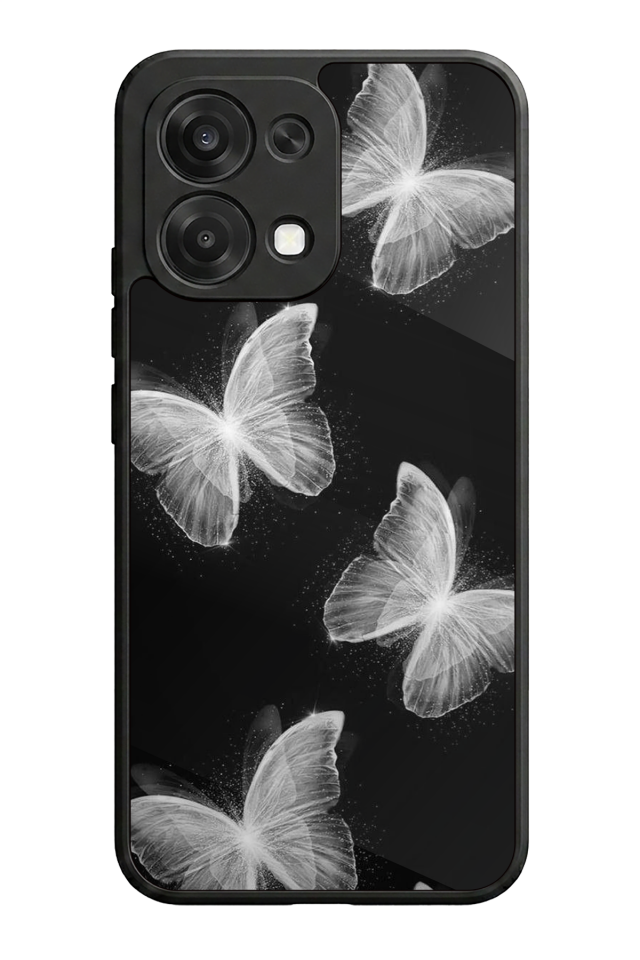 Oppo A6 Pro Uyumlu Kelebek Tasarımlı Glossy Premium Kılıf