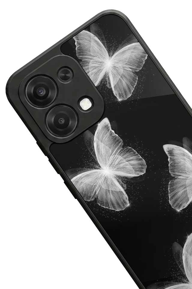 Oppo A6 Pro Uyumlu Kelebek Tasarımlı Glossy Premium Kılıf