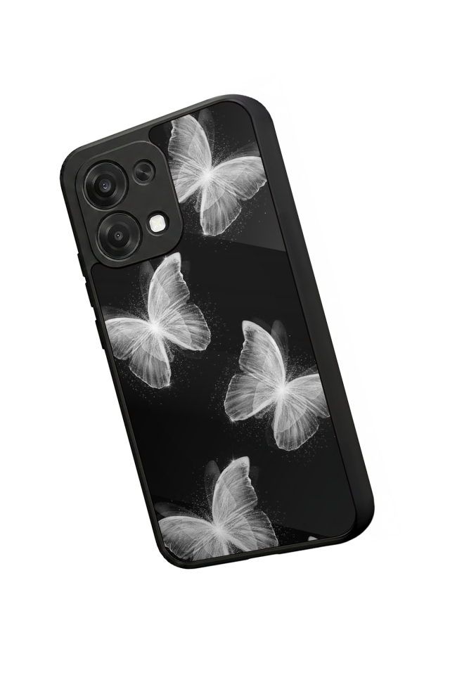 Oppo A6 Pro Uyumlu Kelebek Tasarımlı Glossy Premium Kılıf