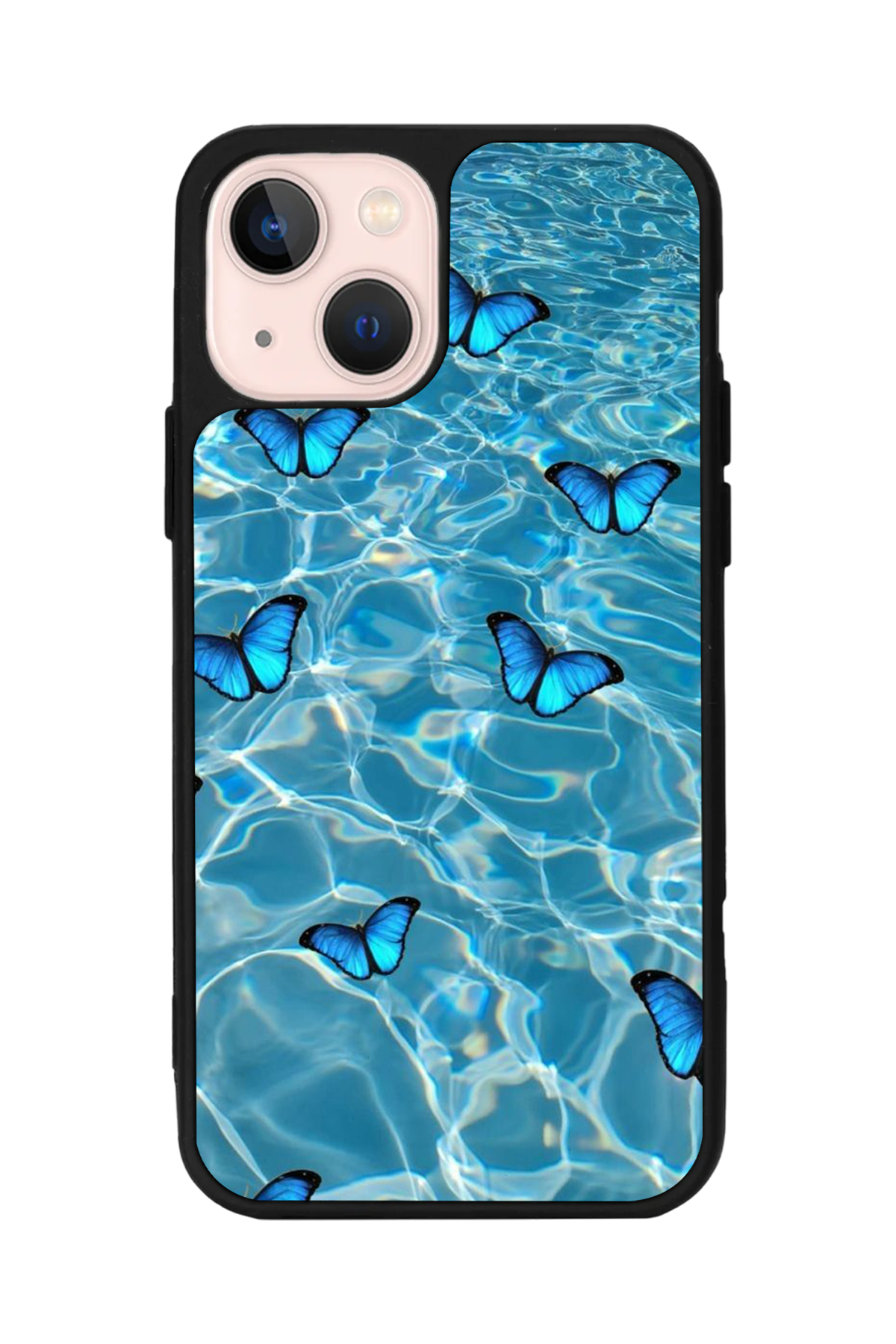 iPhone 13 Mini Uyumlu Kelebek Tasarımlı Glossy Premium Kılıf