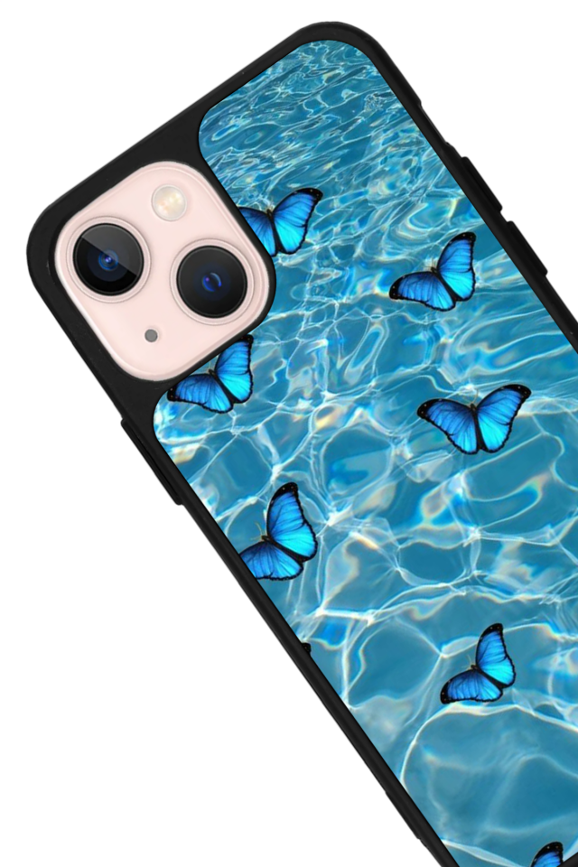 iPhone 13 Mini Uyumlu Kelebek Tasarımlı Glossy Premium Kılıf