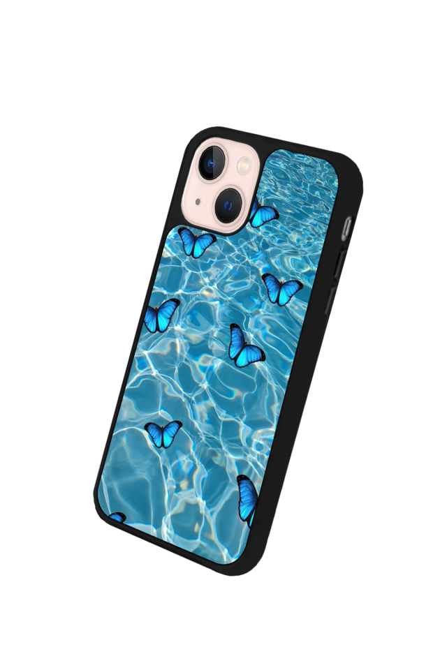 iPhone 13 Mini Uyumlu Kelebek Tasarımlı Glossy Premium Kılıf