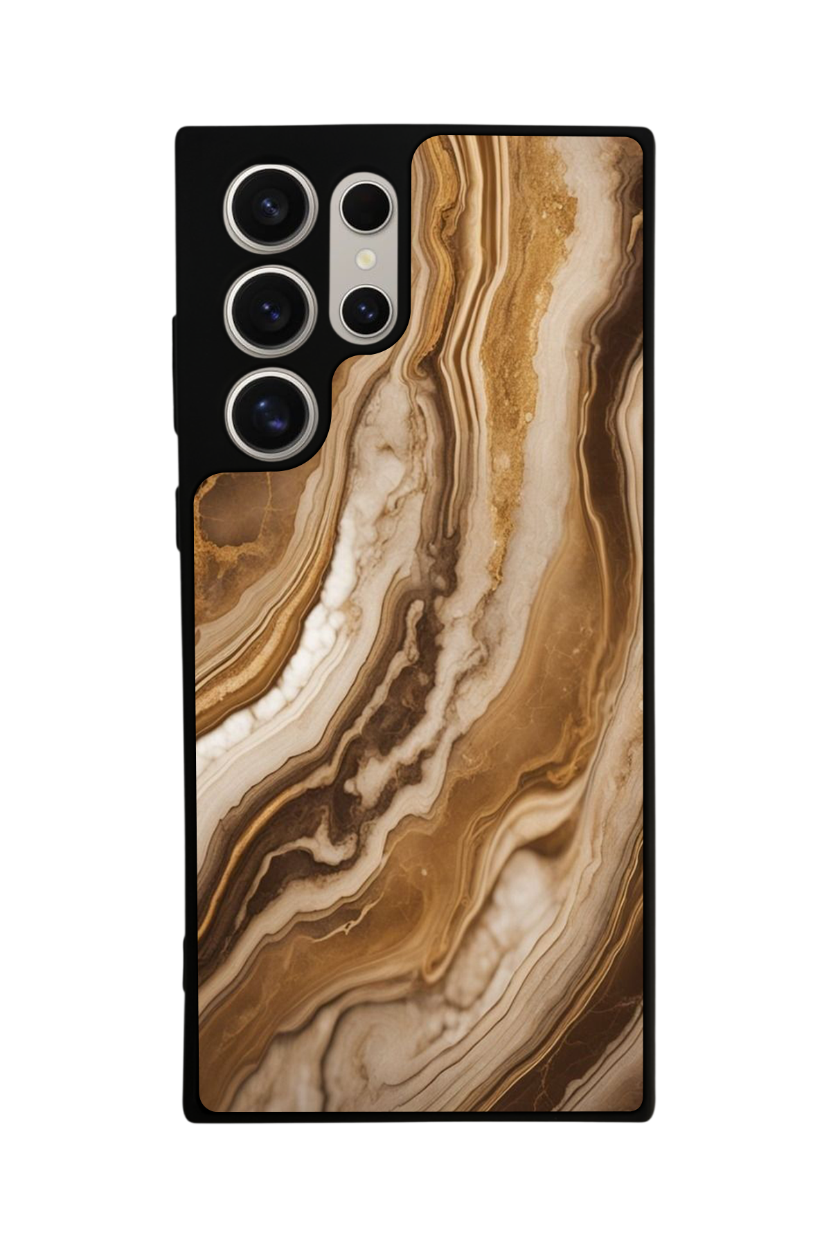 Samsung Galaxy S22 Ultra Uyumlu Mermer Marble Tasarımlı Glossy Premium Kılıf