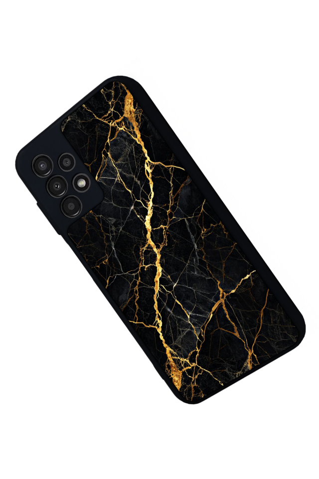 Samsung Galaxy A23 Uyumlu Mermer Marble Tasarımlı Glossy Premium Kılıf