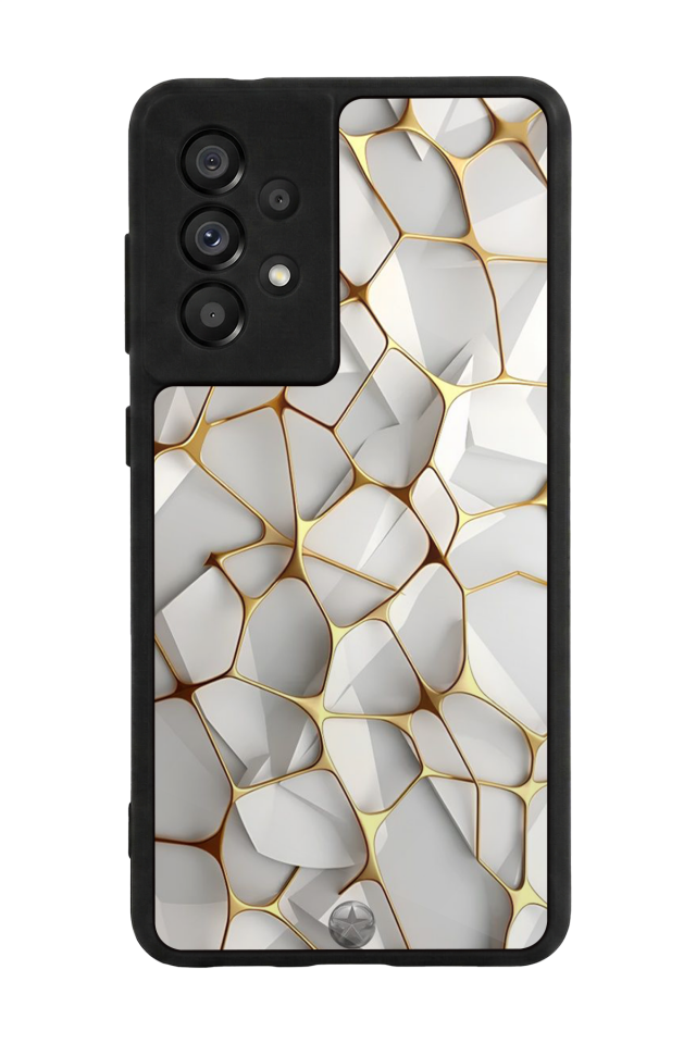 Samsung Galaxy A73 Uyumlu Mermer Marble Tasarımlı Glossy Premium Kılıf