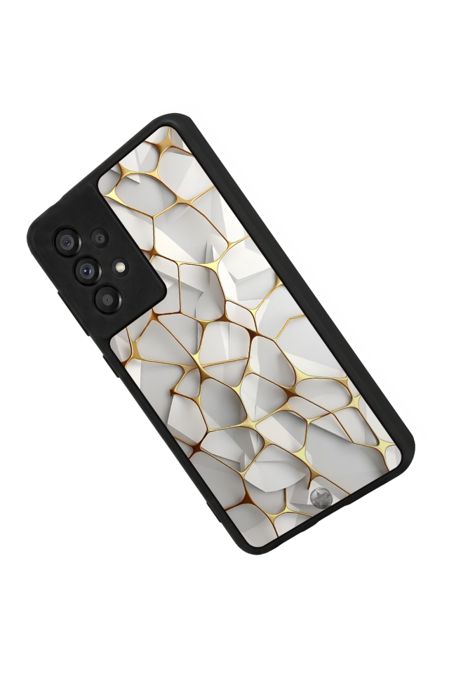 Samsung Galaxy A73 Uyumlu Mermer Marble Tasarımlı Glossy Premium Kılıf
