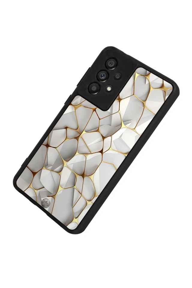 Samsung Galaxy A73 Uyumlu Mermer Marble Tasarımlı Glossy Premium Kılıf