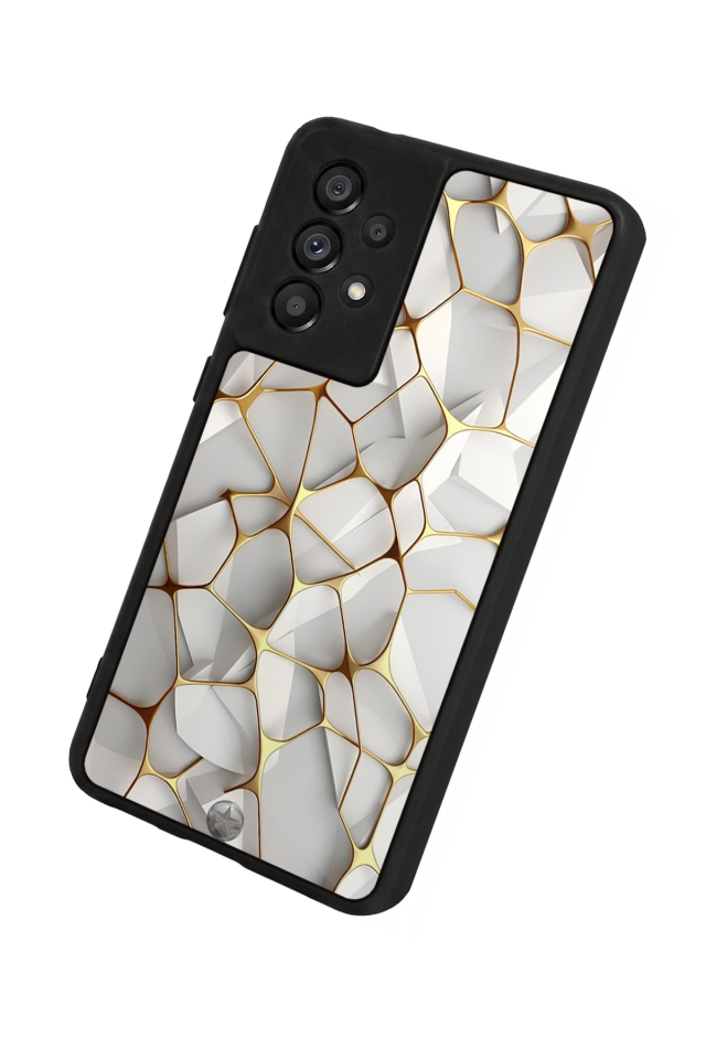 Samsung Galaxy A73 Uyumlu Mermer Marble Tasarımlı Glossy Premium Kılıf