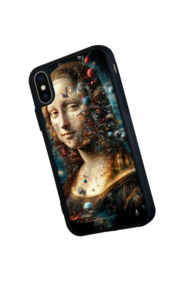 iPhone X/ XS Uyumlu Monalisa Tasarımlı Glossy Premium Kılıf