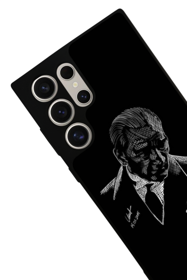 Samsung Galaxy S23 Ultra Uyumlu Mustafa Kemal Ataturk Tasarımlı Glossy Premium Kılıf