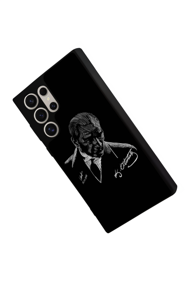 Samsung Galaxy S23 Ultra Uyumlu Mustafa Kemal Ataturk Tasarımlı Glossy Premium Kılıf