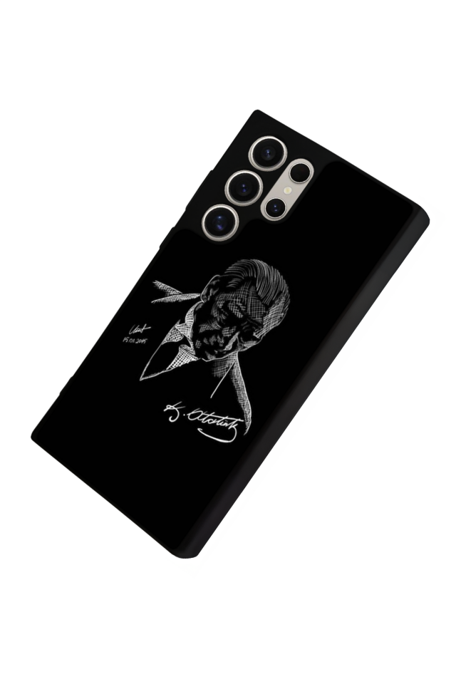 Samsung Galaxy S23 Ultra Uyumlu Mustafa Kemal Ataturk Tasarımlı Glossy Premium Kılıf