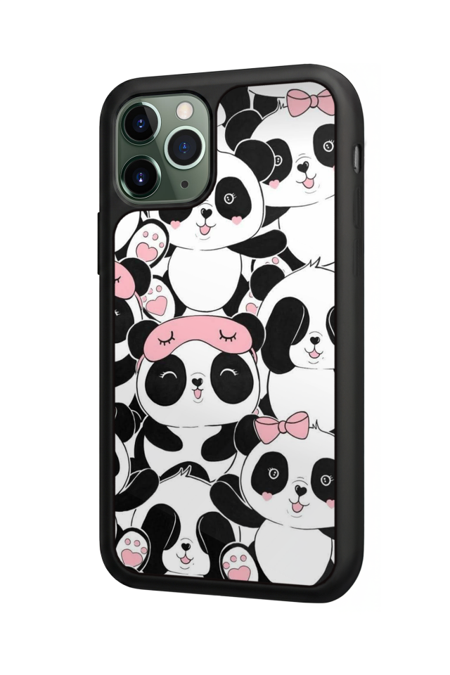 iPhone 11 Pro Max Uyumlu Panda Tasarımlı Glossy Premium Kılıf