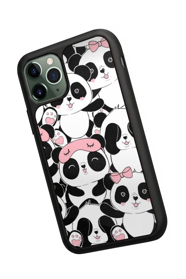 iPhone 11 Pro Max Uyumlu Panda Tasarımlı Glossy Premium Kılıf
