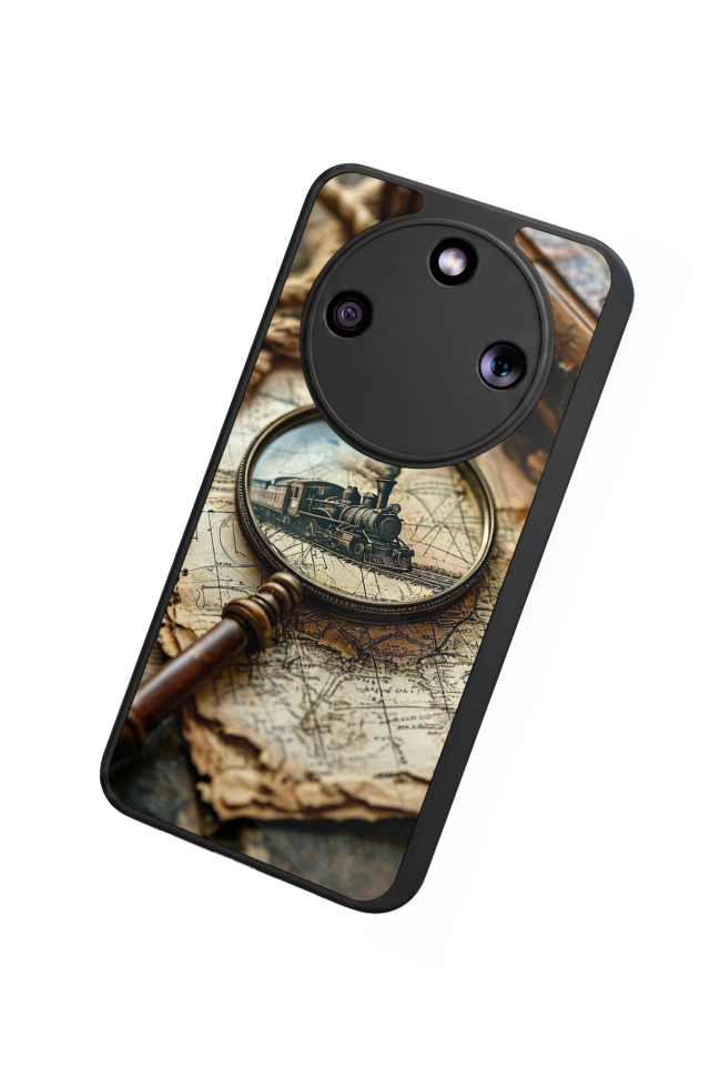 Honor Magic 8 Lite Uyumlu Pusula Tasarımlı Glossy Premium Kılıf