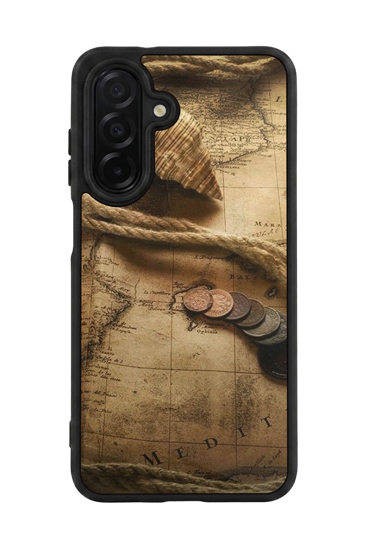 Samsung Galaxy A36 Uyumlu Pusula Tasarımlı Glossy Premium Kılıf