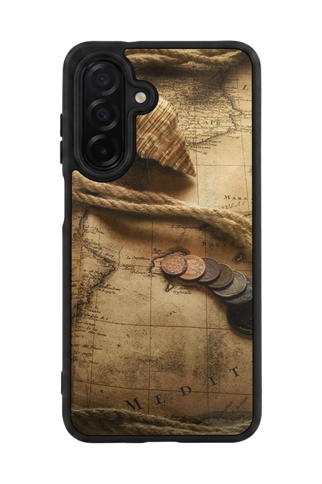 Samsung Galaxy A36 Uyumlu Pusula Tasarımlı Glossy Premium Kılıf