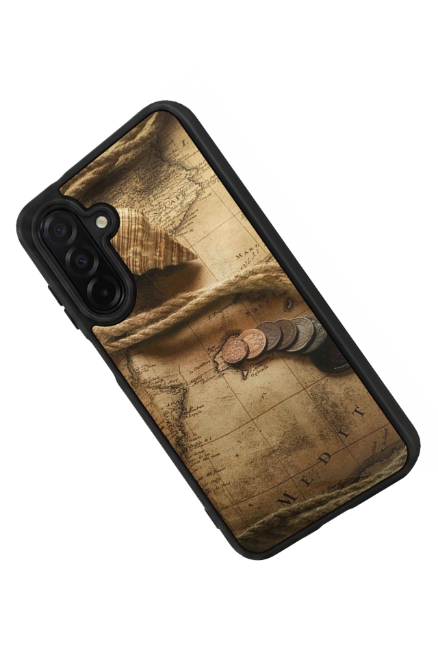 Samsung Galaxy A36 Uyumlu Pusula Tasarımlı Glossy Premium Kılıf