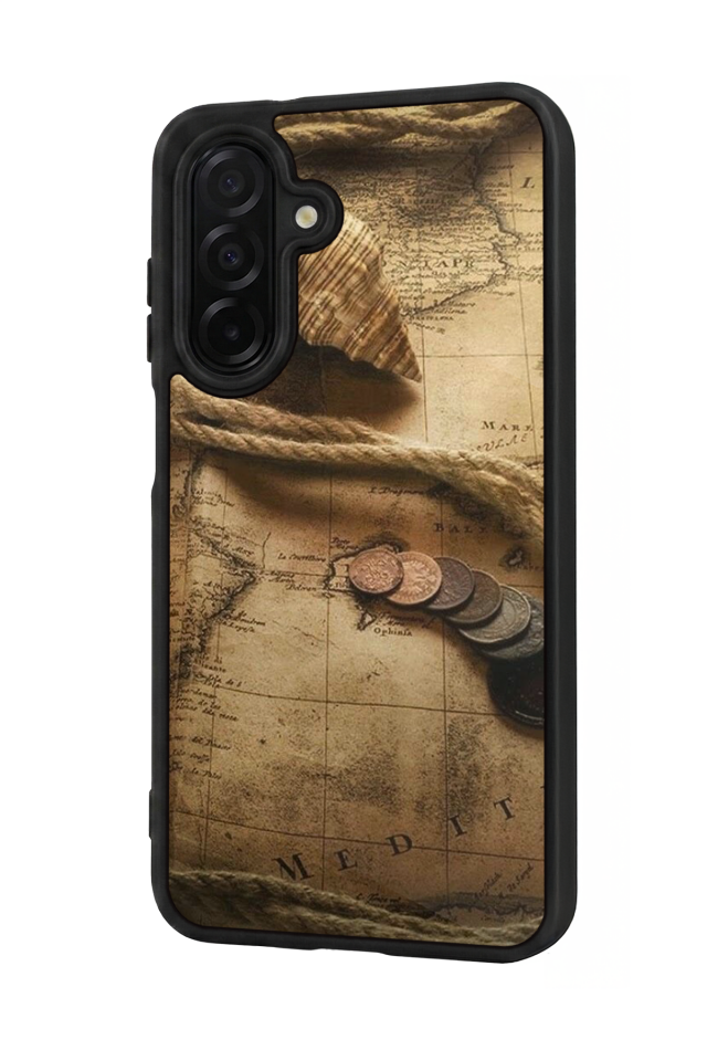 Samsung Galaxy A36 Uyumlu Pusula Tasarımlı Glossy Premium Kılıf