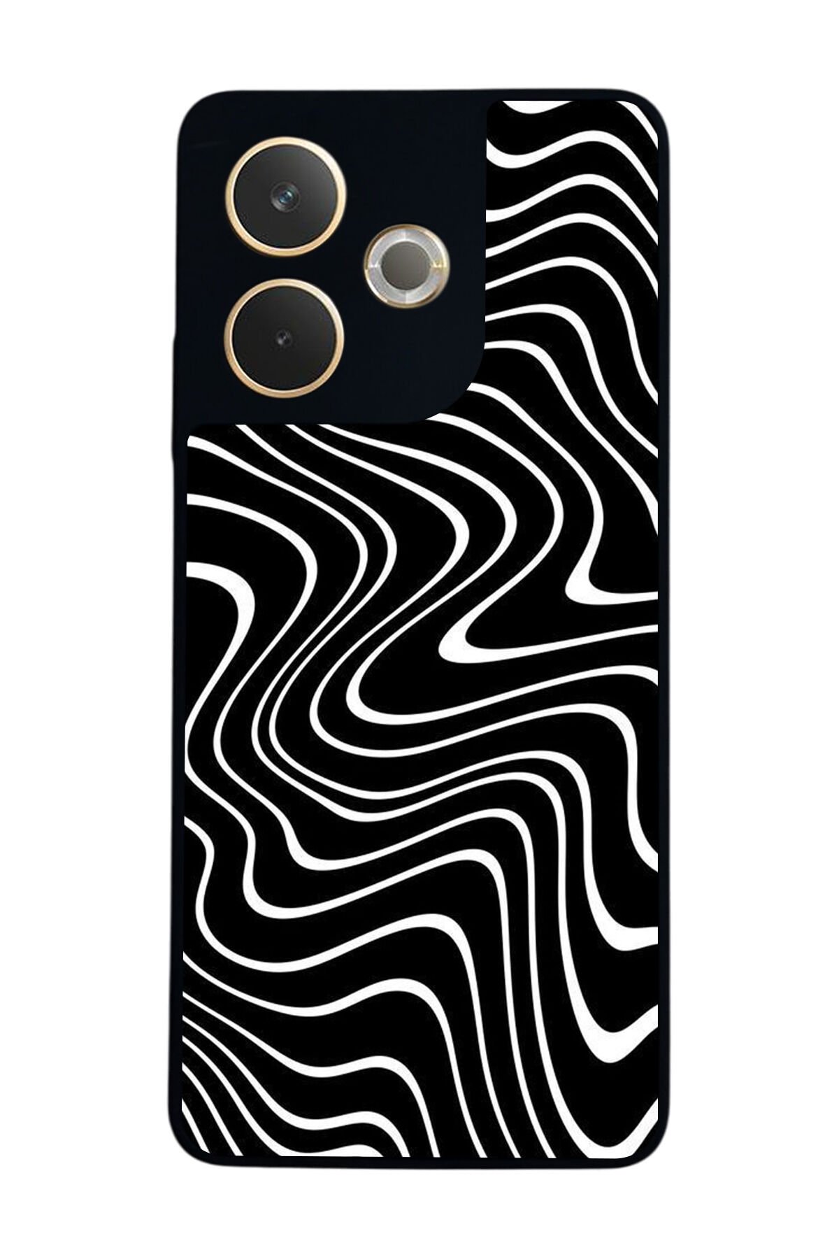 Oppo A5 Pro Uyumlu Çizgi Sanatı Tasarımlı Glossy Premium Kılıf