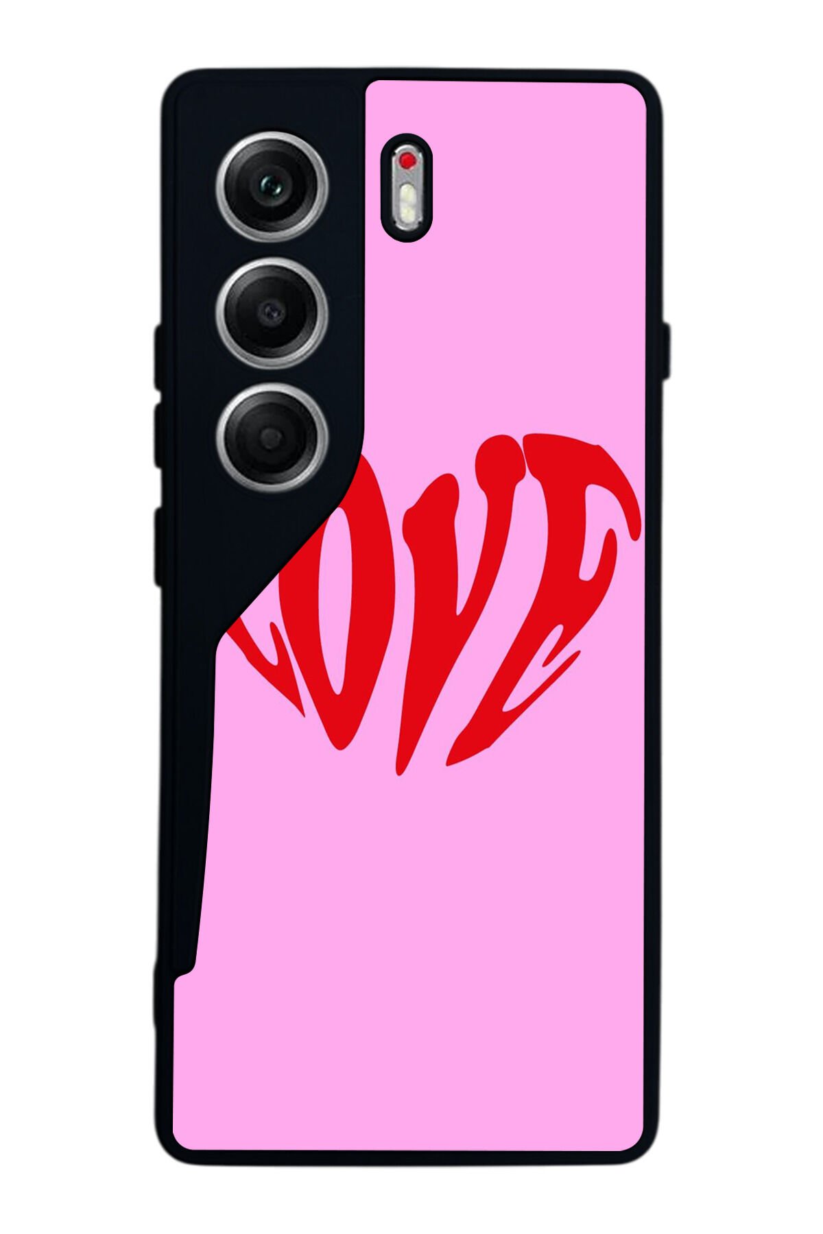 Tecno Camon 40 Uyumlu Kalp Love Tasarımlı Glossy Premium Kılıf