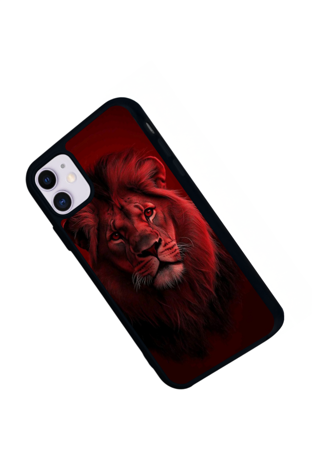 iPhone 11 Uyumlu Aslan Tasarımlı Glossy Premium Kılıf