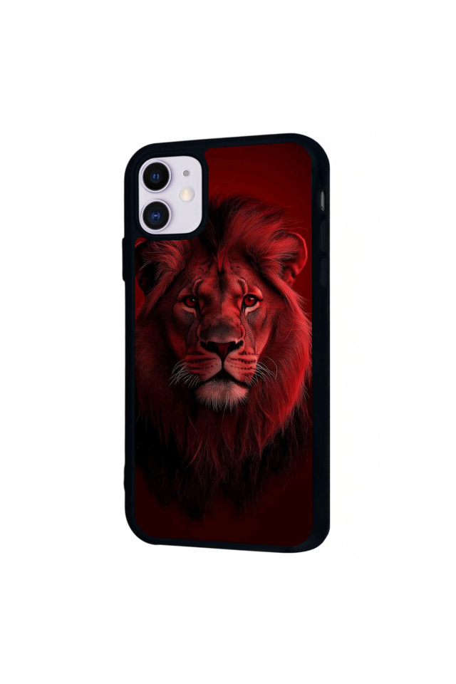 iPhone 11 Uyumlu Aslan Tasarımlı Glossy Premium Kılıf
