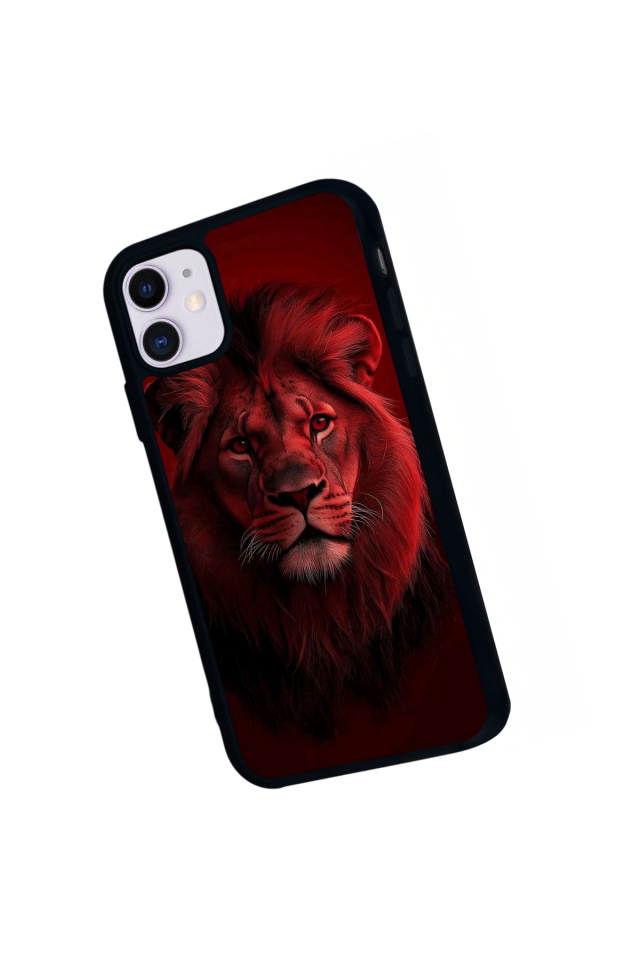 iPhone 11 Uyumlu Aslan Tasarımlı Glossy Premium Kılıf