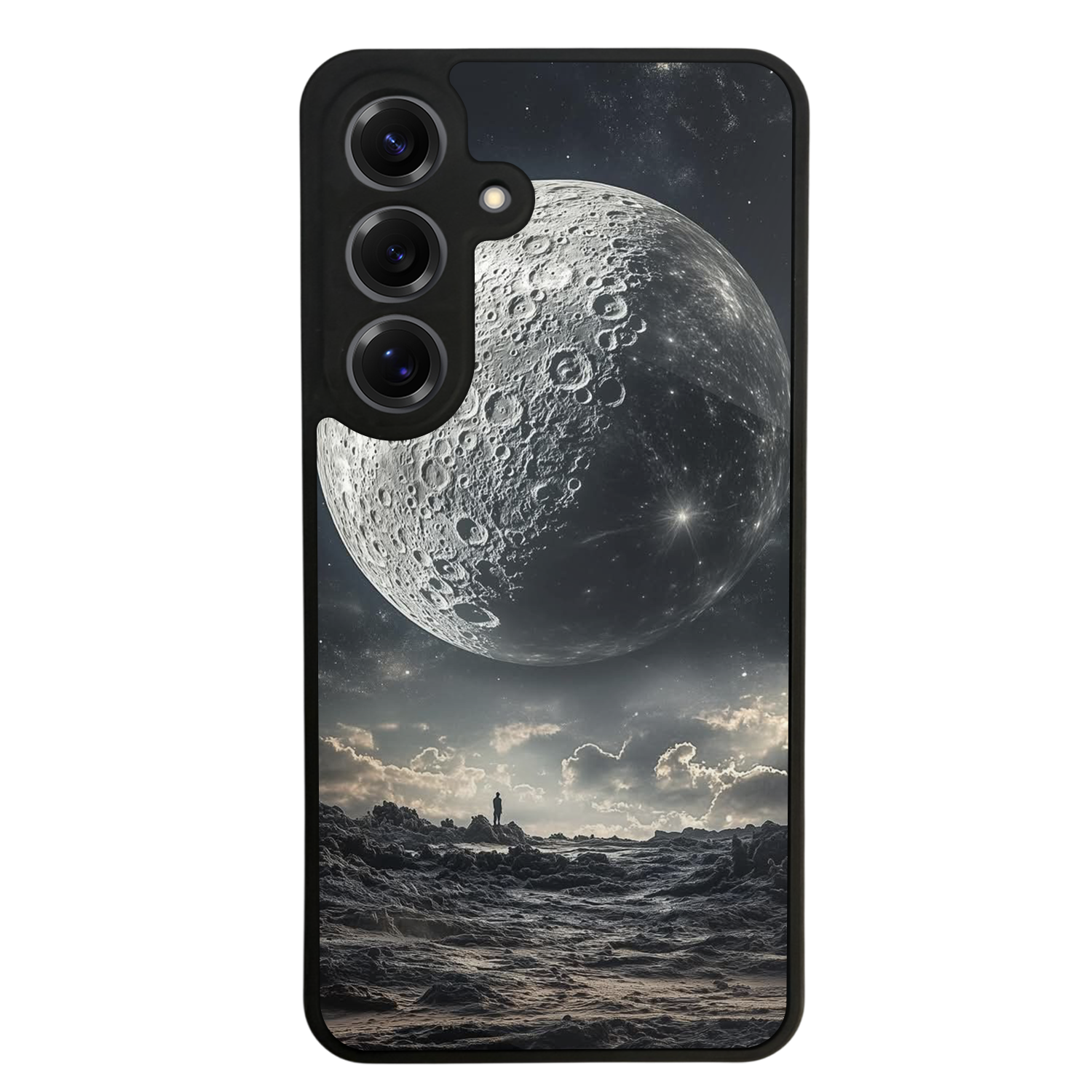 Samsung Galaxy S25 Uyumlu Ay Tasarımlı Glossy Premium Kılıf