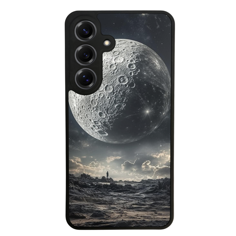 Samsung Galaxy S25 Uyumlu Ay Tasarımlı Glossy Premium Kılıf