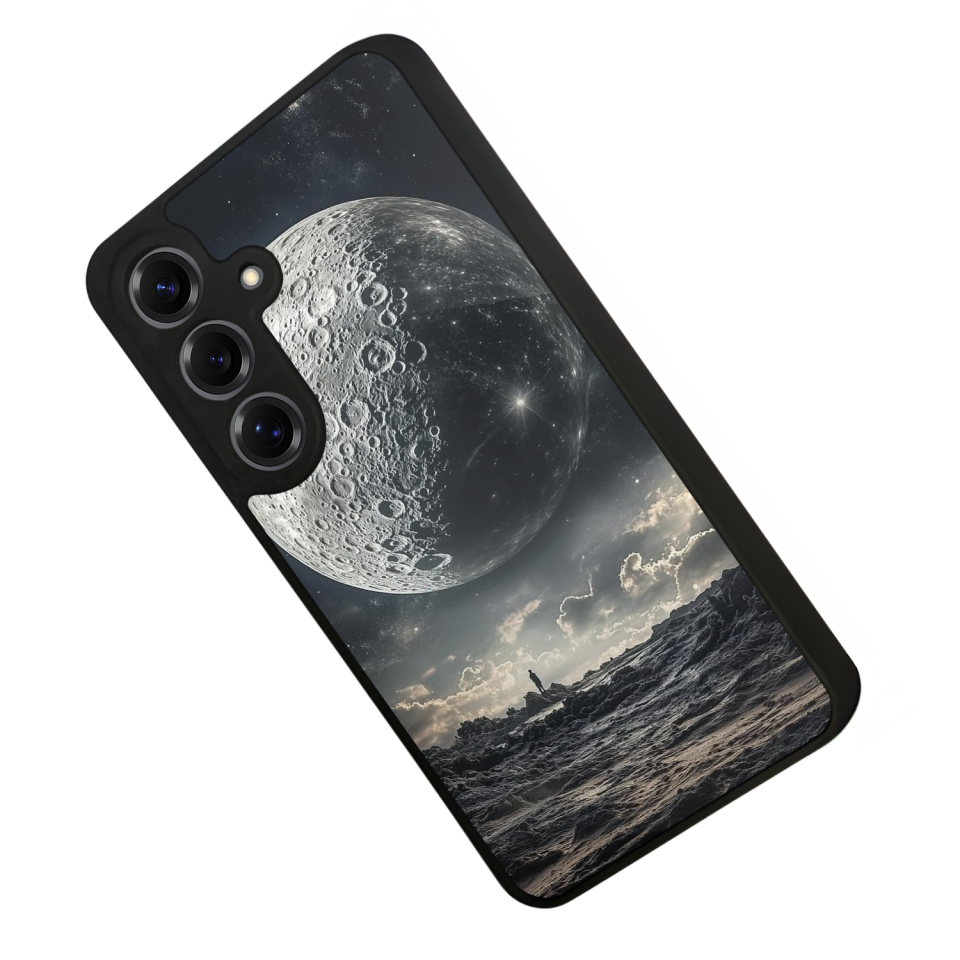 Samsung Galaxy S25 Uyumlu Ay Tasarımlı Glossy Premium Kılıf