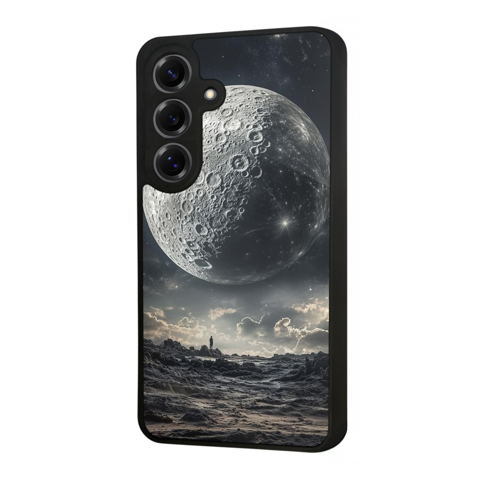 Samsung Galaxy S25 Uyumlu Ay Tasarımlı Glossy Premium Kılıf