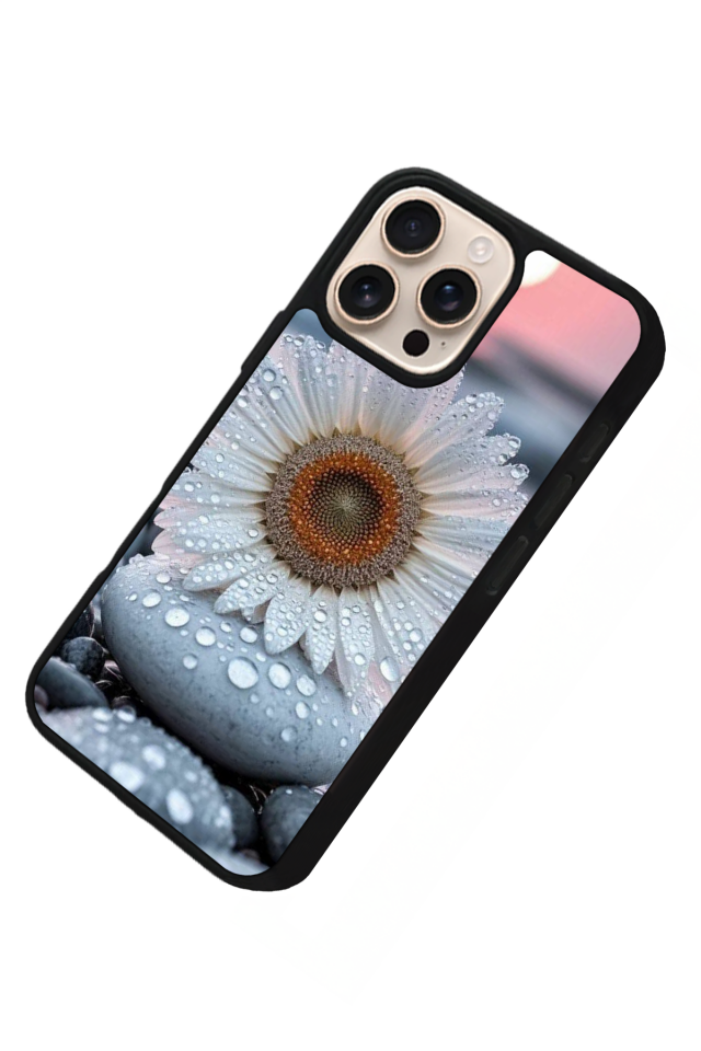 iPhone 16 Pro Uyumlu Cicek Tasarımlı Glossy Premium Kılıf